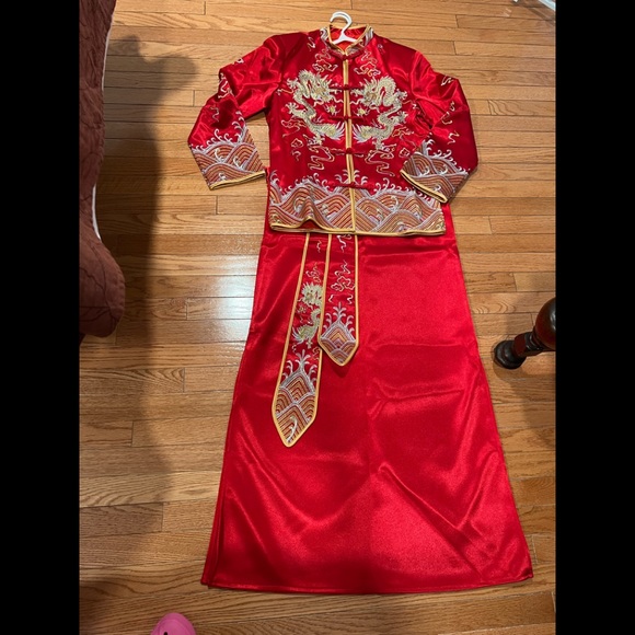 Bridegroom Chinese style set Dragon Embroidery suite - Picture 2 of 4